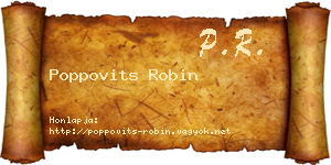 Poppovits Robin névjegykártya